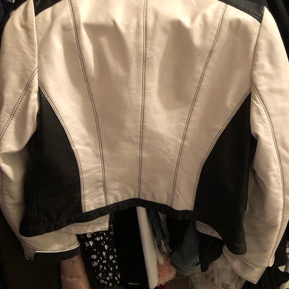 Gerry Weber Leather Black and Cream Jacket - Picture 3 of 5